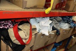 A large quantity of clothing and related items.