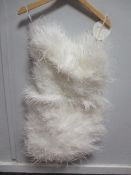 One as new Miss Circle Adore You Strapless White Feather dress size S (2223mc130).