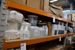 A quantity of miscellaneous items to include hand towel dispensers, soap dispenser and hand soap.