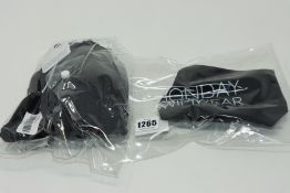 One as new Monday Swimwear Tulum top black size L/V. One as new Monday Swimwear Byron bottom black