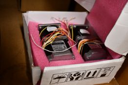 One box of two Mclennan stepping motors (Model: 23HSX-206).