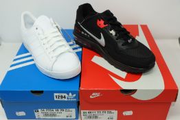 One as new Adidas white coast star trainers size UK 7 (3425541020). One as new Nike black & red