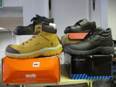 One as new Kickers Black Kick Lo Shoes size UK 10 (3105607020). One as new ProMan PM100 Utah