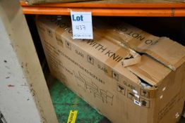 One boxed four piece iron and rattan KD sofa set.