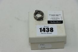 A pre-owned Maison Martin Margiela Interlocked ring in box (S).