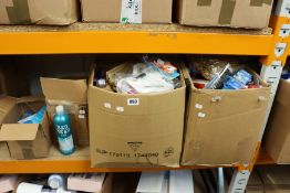 Eleven Bed Head TIGI 2 conditioner (11 x 750ml) and two boxes of as new toiletries and cosmetics and