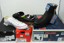 One as new Nike black & white kawa slides size UK 5.5 (2700667260). One as new Converse All Star