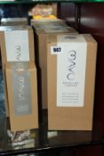 Two boxed as new Mayu 1.5 litre borosilicate glass carafe stainless still lid, a boxed as new Mayu