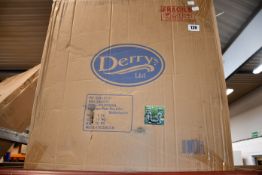 A boxed as new Derrys Ltd boy and girl garden ornament.