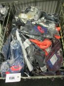 A large quantity of women's Asics t-shirts and tank tops to include Stripe SS Top, Sport Logo Tee