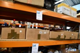 Five boxes of assorted food items to include spreads, jams and preserves.