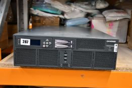 A pre-owned Leitch Technology Harris NXAMP3801HDX Media Server (Hard drives removed. Untested,