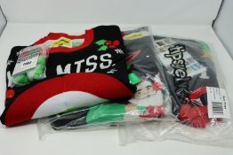 One women's Tipsy Elves Get Lit Blinking Light Up Christmas Tree Sweater size M. One men's as new