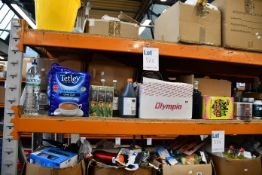 Five boxes of miscellaneous food confectionery and related items to include multipack Sour Patch