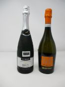 Ten bottles of Menestrello Prosecco Doc (75cl) and six bottles of St. Regis Brut (Dealcoholized) (