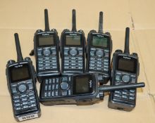 Six pre-owned Hytera PD785 digital two way radios.