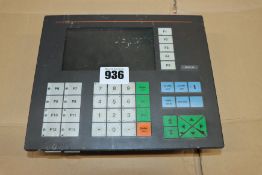 A pre-owned Beijer Electronics MAC 90 HMI Operator Panel (Sold for spares or repair).