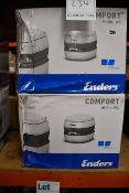 Two boxed Enders Comfort camping toilets (4942).