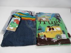 Two kids' as new Frugi Alfie Raglan Top Glen Green Truck size 7-8 y. Two kid's as new Frugi Cody