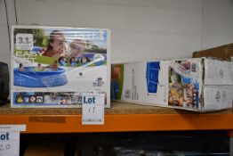 One boxed as new Intex 28271NP rectangular pool and one boxed as new Intex 28122UK easy set pool.
