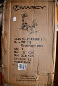 One boxed as new Marcy start recumbent magnetic exercise bike.