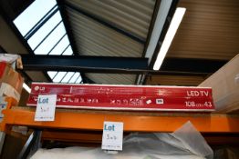 One boxed LG LED 43 inch television (Model: 43LK51).