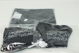 One as new Monday Swimwear Byron bottom black size S. One as new Monday Swimwear Tulum top black