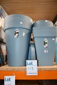A quantity of assorted as new Elho plant pots, coasters and casters (Approximately 15 items).