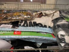 A large assortment of clothing and related items to include: Deadpool Pyjamas, Adidas blouse,