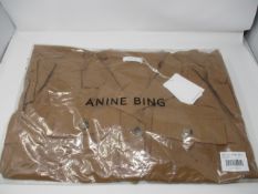 Two as new Anine Bing Kaiden Belted Utility Dress In Brown size M (A-02-1009-250).