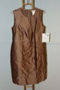 One pre-owned Max Mara bronze sheath dress size 12.