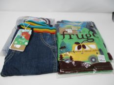Two kids' as new Frugi Alfie Raglan Top Glen Green Truck size 6-7 y. Two kid's as new Frugi Cody
