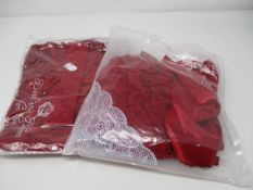 Ten Dark Rose Bloom for Him sexy lingerie. Colours: red, black and white.