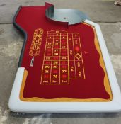 A roulette table top (Missing bases and roulette wheel).