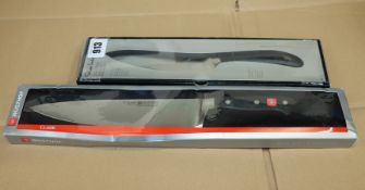 One Wusthof Classic cook's knife (4582/23cm) and one Robert Welch Signature cook's/chef's knife (