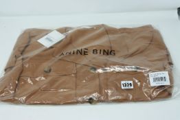 One as new Anine Bing Kaiden Belted Utility Dress In Brown size L (A-02-1009-250).