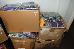 Four boxes of various football socks.