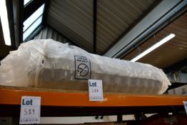 An as new rolled sprung mattress (6ft).