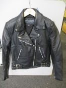 One women's as new Biker's Paradise Elite Patrol Classic leather jacket size 10 (BP117).
