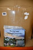 A quantity of Bivvy Loo bags, absorbent powder and wipes.