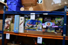A quantity of as new toys and games to include Ben 10 and DC Superheroes Lego.