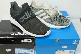 One as new Adidas Lite Racer CF Slip-on adapt size UK 8.5 (DB1645). One as new Adidas Swift run