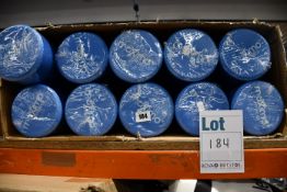 Ten as new Maximo fitness foam rollers in blue (90cm).