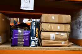 Four boxed damaged Deworx Electric drill (Model no. 43-627), one boxed Workzone Air Chisel Set