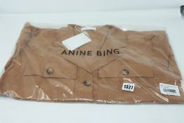 One as new Anine Bing Kaiden Belted Utility Dress In Brown size XS (A-02-1009-250).