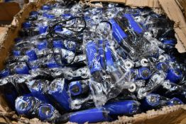 A large quantity of skipping ropes.