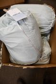 Four boxed as new Night owl coverless duvet in aurora green (Size: 10.5 tog).