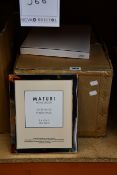 Eighteen boxed as new Maturi (UNPF1-80) 8 x 10-inch flat edge photo frames.