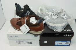One as new Adidas Lite Racer CF Slip-on adapt size UK 8 (DB1645). One as new Geox U Timothy B shoe