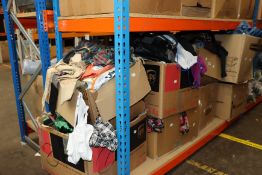 A large quantity of clothing and related items.